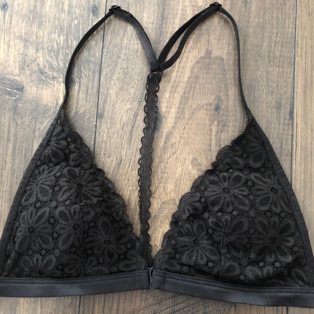 Victoria's Secret Black Bralette "T-Strap" size S